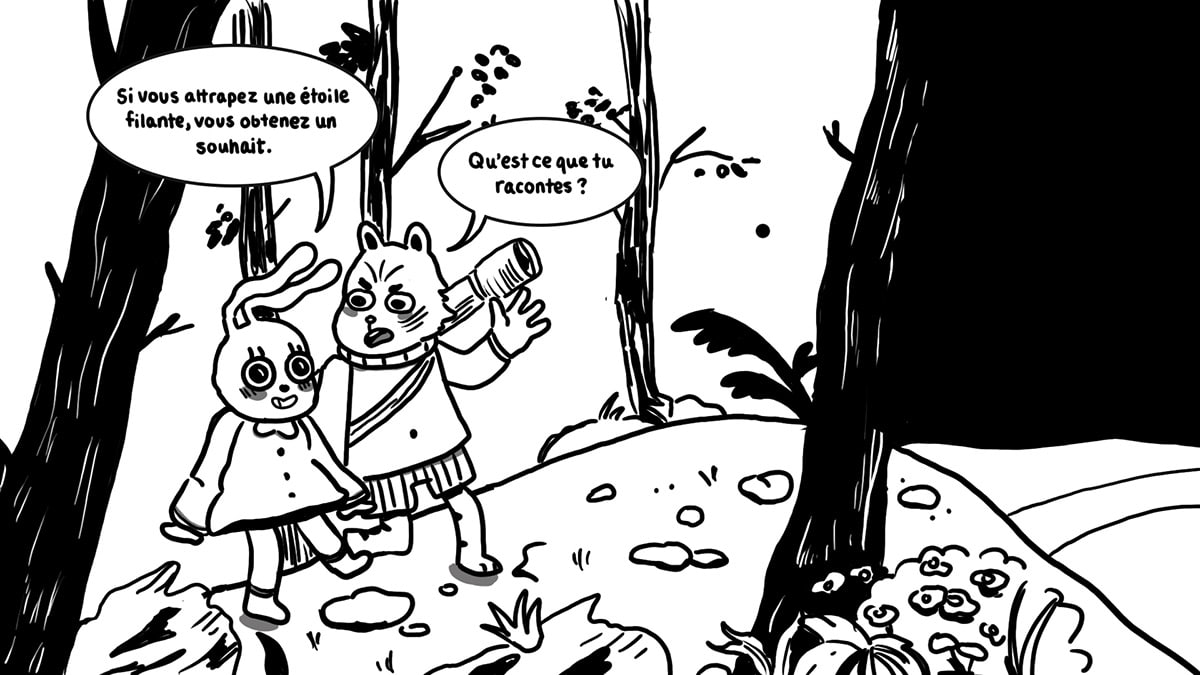 étoile défilante