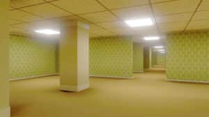 Image d'un espace des Backrooms.