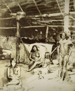 Ticuna people in Amazonas, Brazil, ca. 1865, by Albert Frisch.