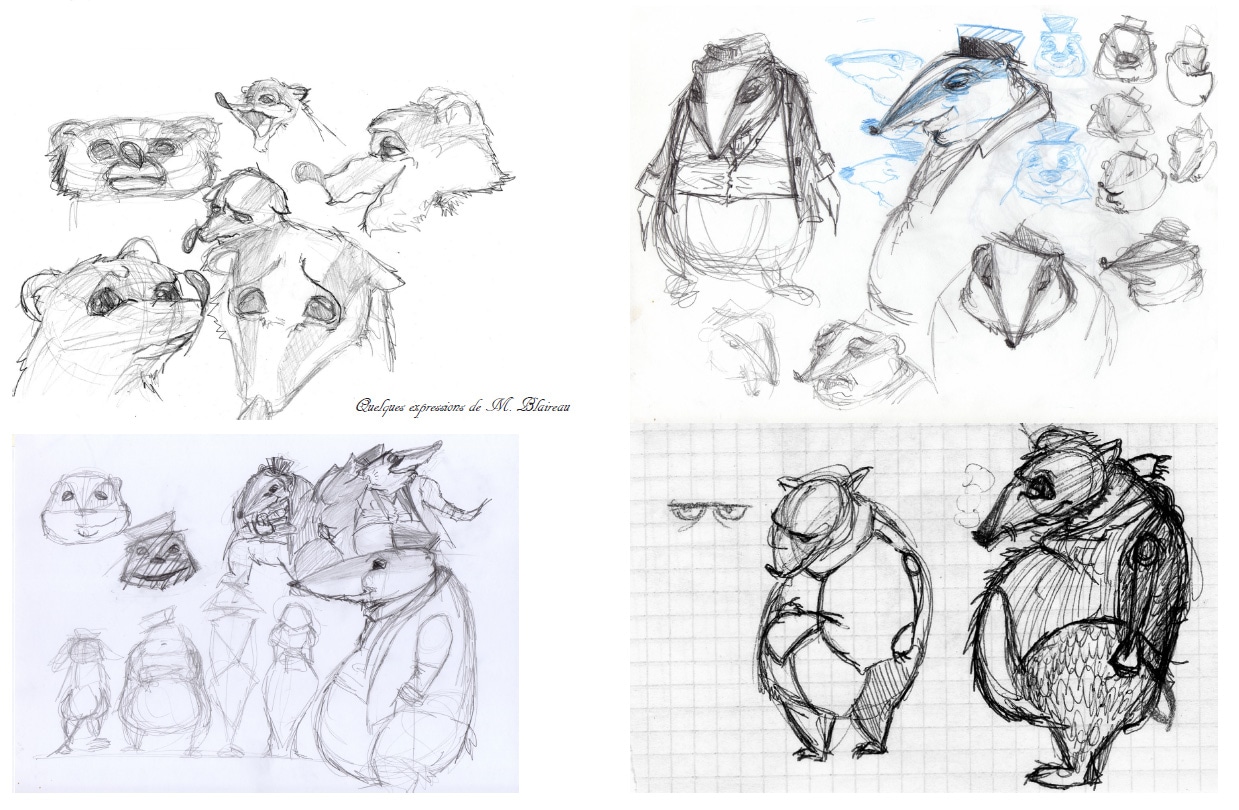 m.blaireau character design