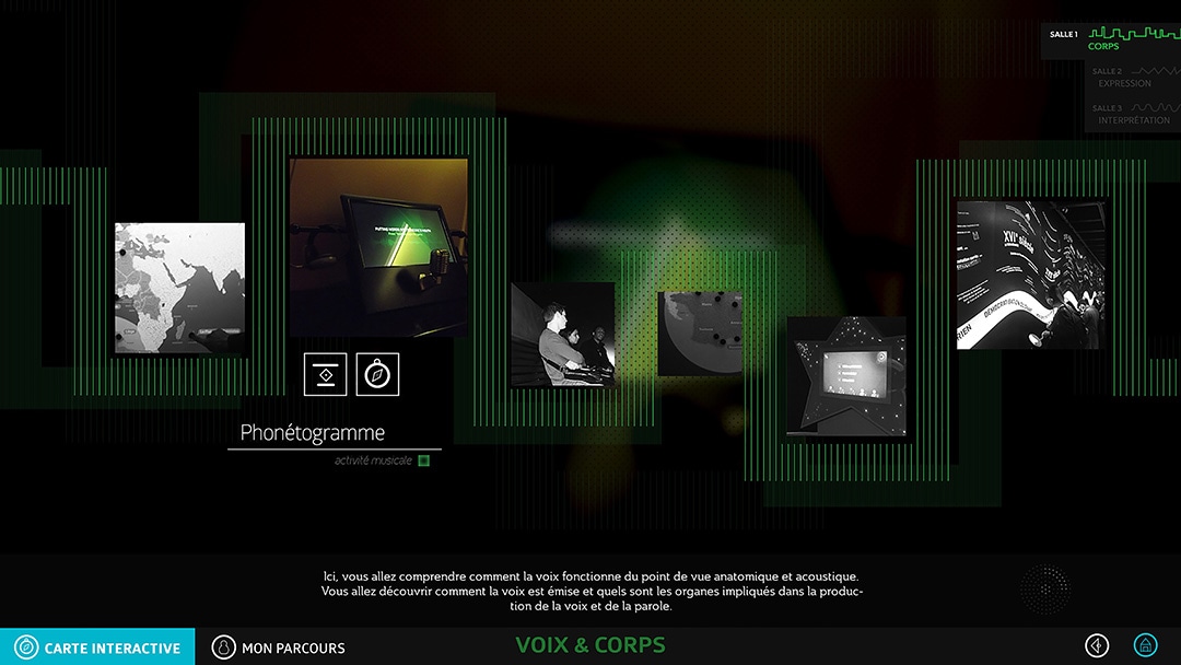 la voix application interactive