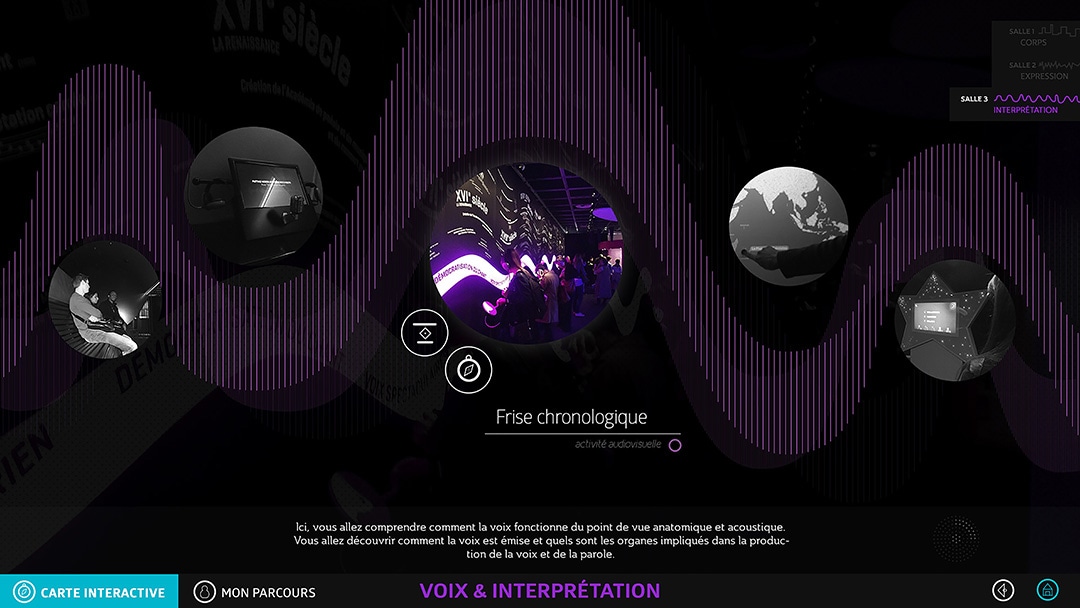 la voix application interactive