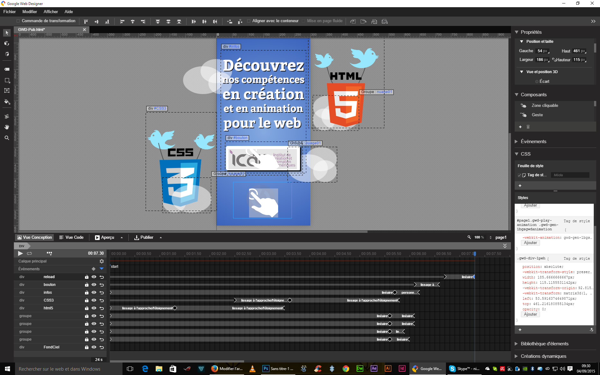 google web designer, animation web