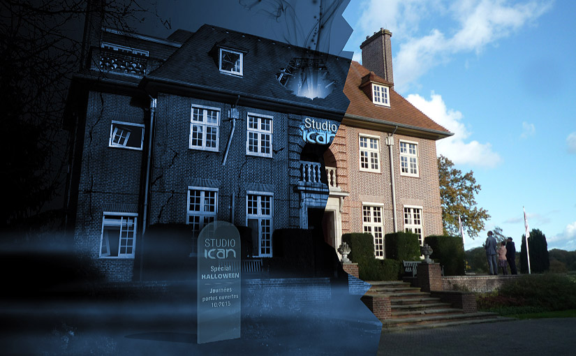 compositing maison hantée photoshop