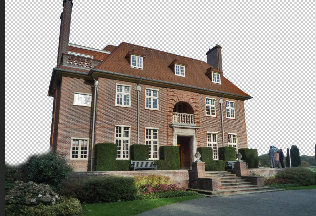 compositing maison hantée photoshop