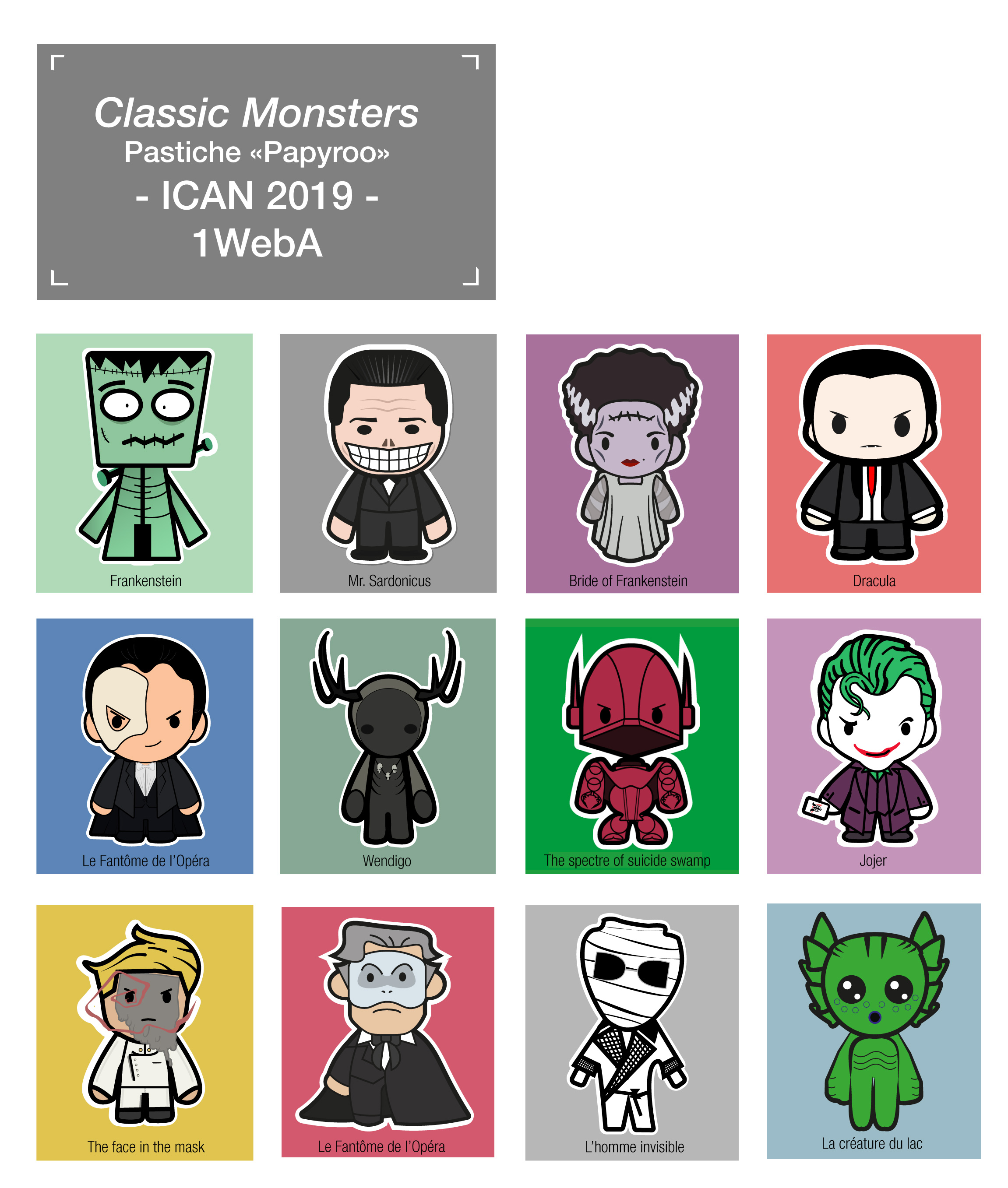 classic monsters, papyroo
