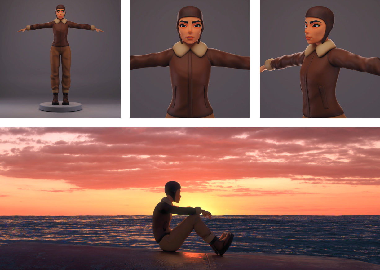 traversée, aviation, film animation