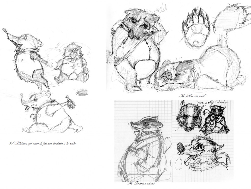 m.blaireau character design