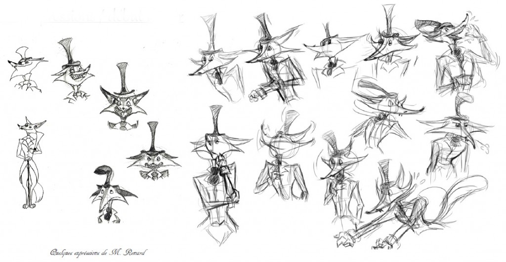 M.renard début acting character design