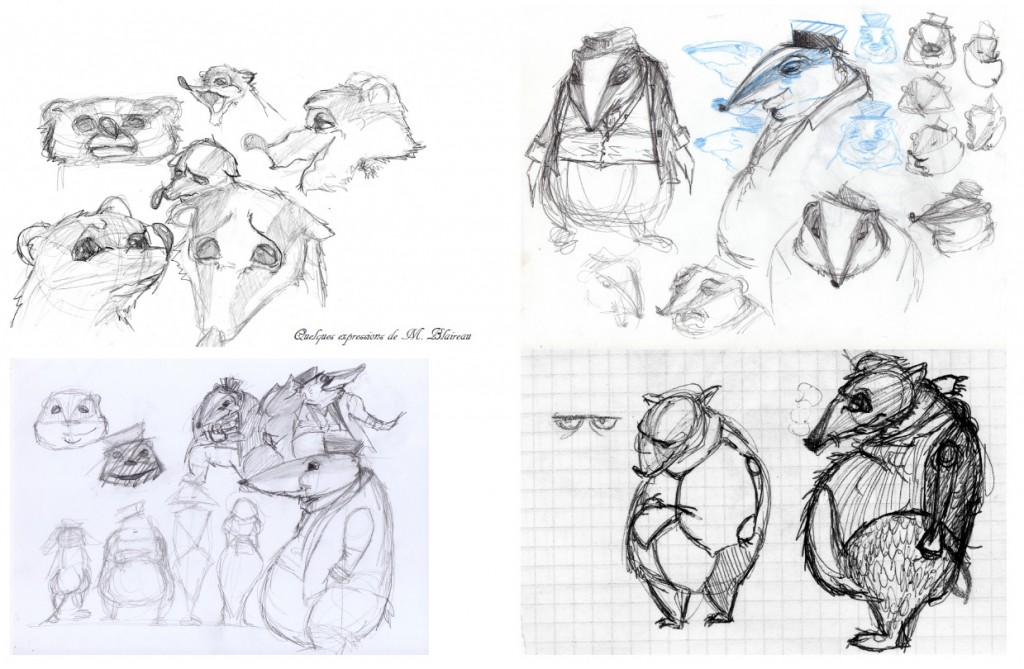 m.blaireau character design