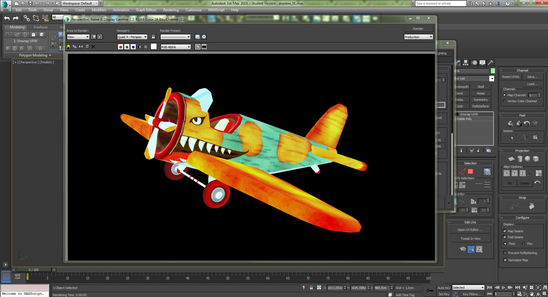 Texture Avion Tutoriel, texture d’un avion a l’aide d’un unwrap