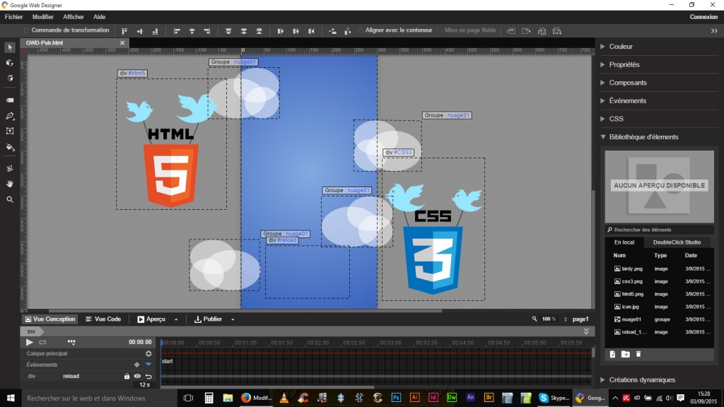 google web designer, animation web