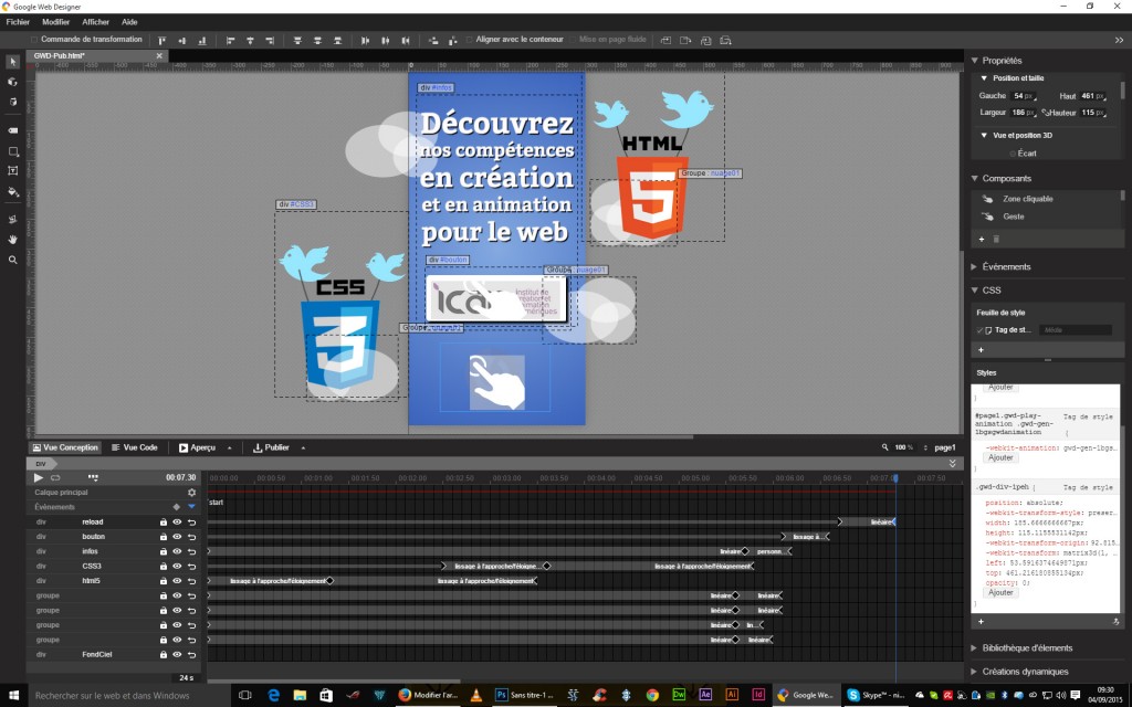 google web designer, animation web