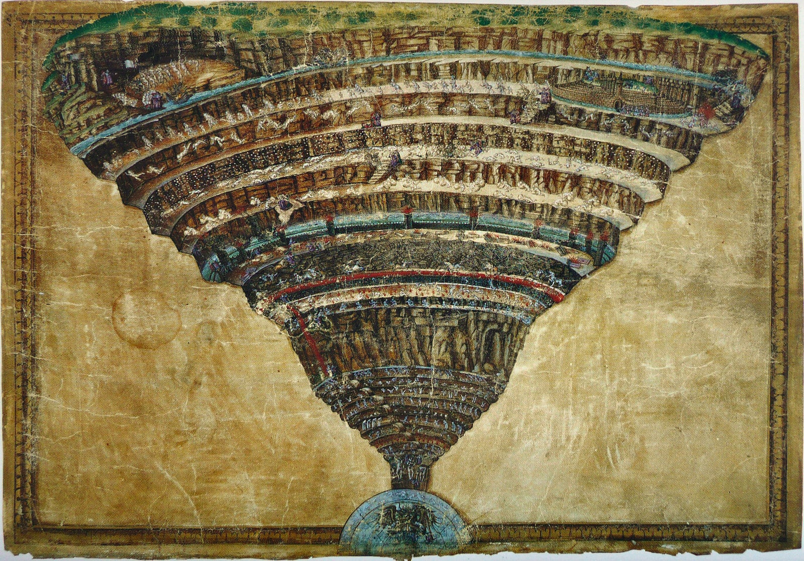 illustration to the Divine comedy by Dante Alighieri  / Abyss of hell